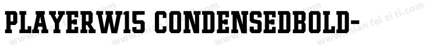 PlayerW15 CondensedBold字体转换